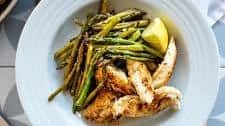 One Pan Lemon Garlic Chicken and Asparagus