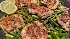 One-Pan Lemon Garlic Chicken and Asparagus