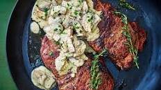 One-pan sirloin steak & creamy mushroom sauce