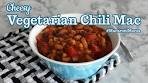 ONE POT Cheesy Vegetarian Chili Mac - #MacaroniMania