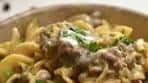 One-pot ground beef stroganoff is hearty, savory perfection ...