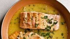 Pan Seared Salmon Picata Sauce
