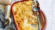 Parsnip and potato gratin