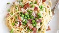 Pasta with Bacon and Peas