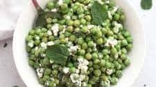 Pea, mint and feta salad