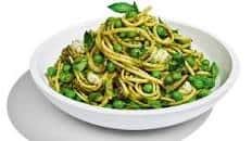 Pea pesto pasta