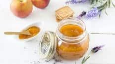 Peach and lavender jam