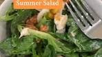 Peach & Spinach Summer Salad Ingredients: Spinach and ...