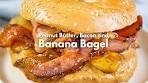 Peanut Butter, Bacon and Banana Bagel