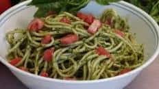 Pesto and Tomato Angel Hair Pasta