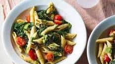 Pesto spinach penne