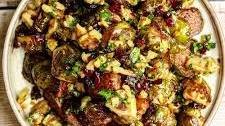 Pomegranate Molasses Roasted Brussels Sprouts