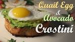 Quail Egg & Avocado Crostini