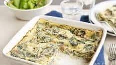 Quick mushroom & spinach lasagne