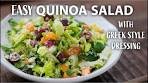 QUINOA SALAD Recipe with Greek Salad Dressing | Healthy ...