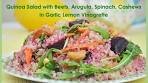 Quinoa Salad with Beets, Arugula, Spinach, Cashew Nuts in ...