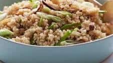 Quinoa With Shiitakes and Snow Peas