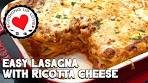 Recipe For Lasagna With Ricotta Cheese, Mozzarella & ...