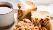 Rhubarb Cream Cheese Coffee Cake