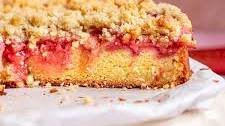 Rhubarb Crumble Cake