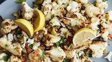 Roasted Cauliflower With Feta, Almonds and Olives