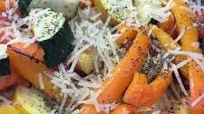 Roasted Garlic Zucchini and Tomatoes