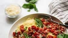 Roasted Tomato Pasta with Basil and Parmesan