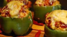 Rotel Stuffed Bell Peppers