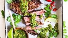 Rump steak with chimichurri sauce