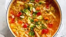 RUSTIC CABBAGE, POTATO & WHITE BEAN SOUP