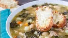 Rustic Tuscan-Style Sausage, White Bean, and Kale Soup