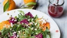 Satsuma Orange and Dragon Fruit Salad with Crumbled Feta