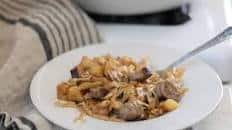 Sausage and Sauerkraut Skillet Recipe with Potatoes