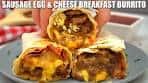 Sausage Egg and Cheese Breakfast Burrito - Sweet and ...