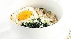 Savory Spinach and Feta Oatmeal Bowl