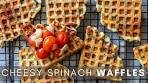 Savoury Waffles with Spinach & Feta | How To Make Dinner