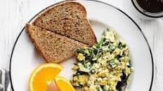 Scrambled Eggs with Spinach and Feta