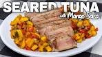 Seared Tuna Steak with Mango Salsa | Blackstone Griddle