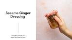 Sesame Ginger Dressing Recipe