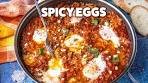 Shakshuka Recipe (Eggs Poached In Spicy Tomato Sauce)