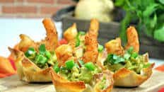Shrimp Avocado Wonton Cup Appetizer Recipe
