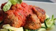 Simple Meatballs with Zoodles