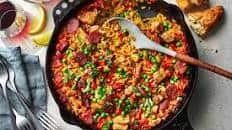 Skillet Chicken and Chorizo Paella