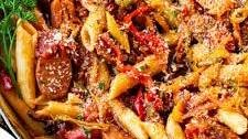 Skillet Italian Sausage and Peppers with Whole-Wheat Penne