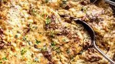 Skillet White Pesto Chicken and Orzo