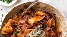 Slow Cooked Shredded Beef Ragu Pasta