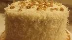Small carrot cake coconut filling raisins walnuts and cream ...