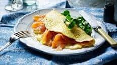 Smoked salmon omelette