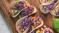 Smoked Salmon Street Tacos & Creamy Purple Cabbage Slaw