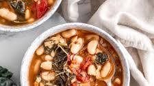 Smoky Tomato White Bean Kale Soup